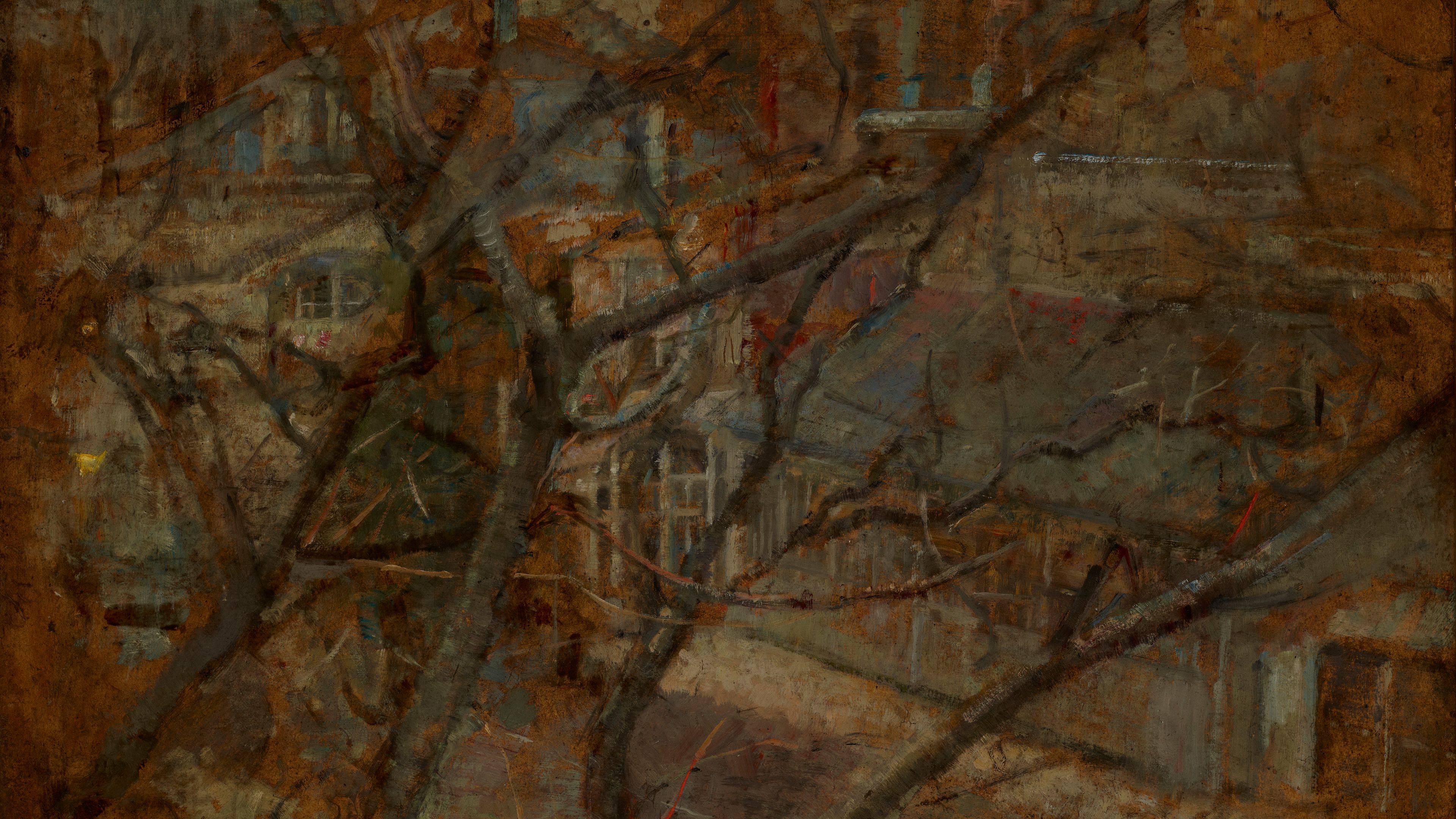 Dusk Beyond Branches